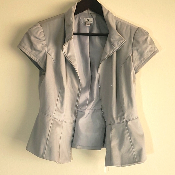 Worthington Short Sleeve Flair Waist Jacket Size Small - Picture 6 of 9